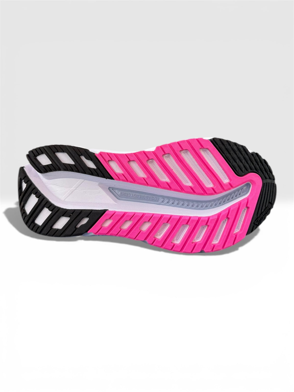 Adidas Adistar 20 Cloud White with Altered Blue Stripes and Lucid Fuchsia