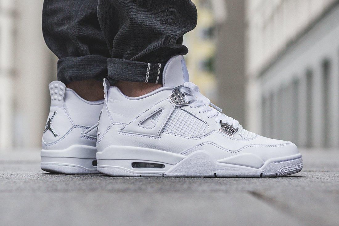 Nike Air Jordan 4 White Silver