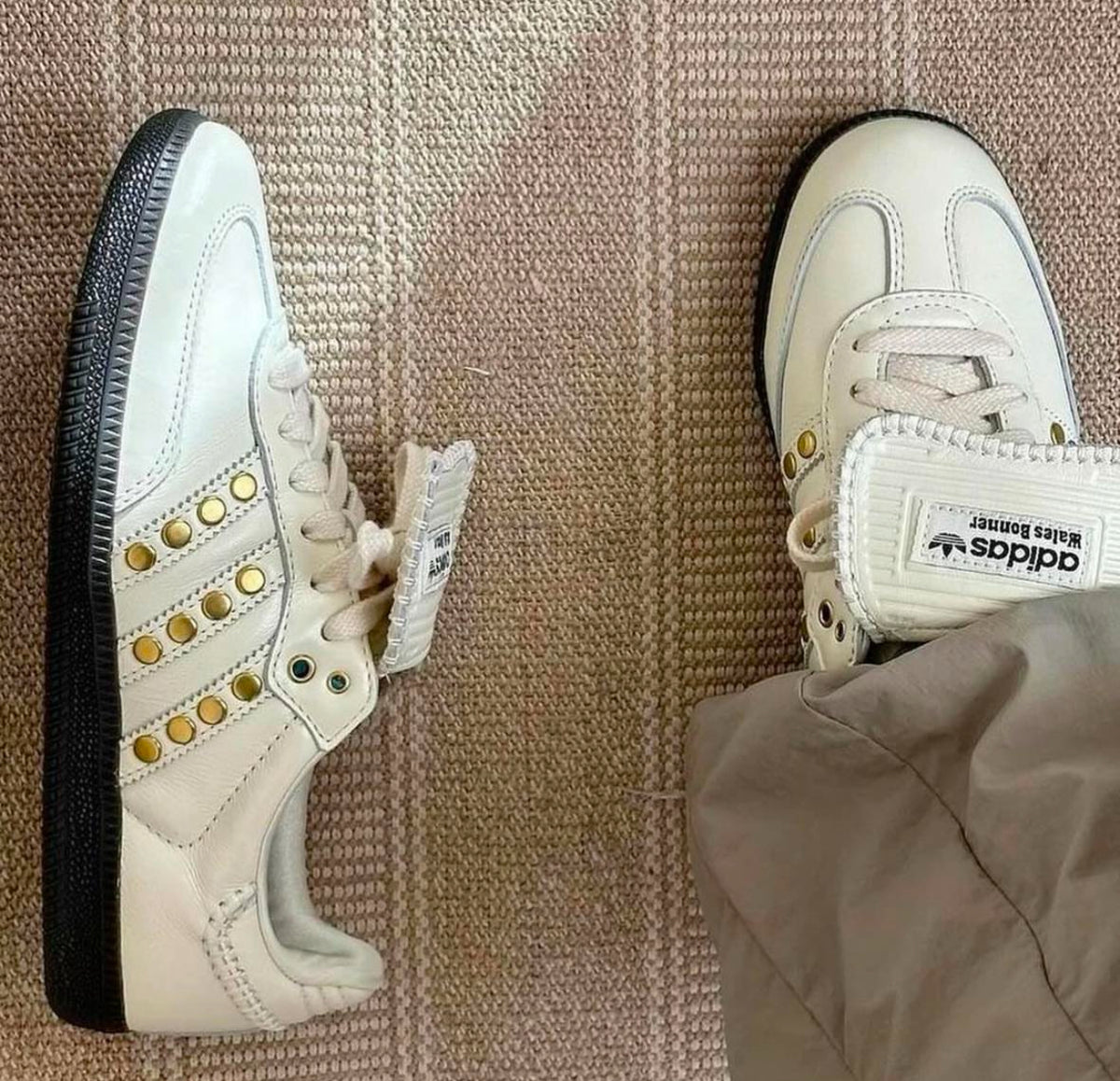 Adidas Wales Bonner x Samba Studded Pack Cream