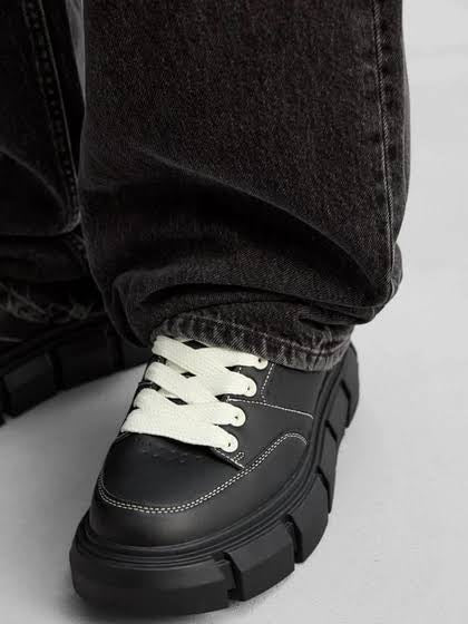 Zara Chunky Black White
