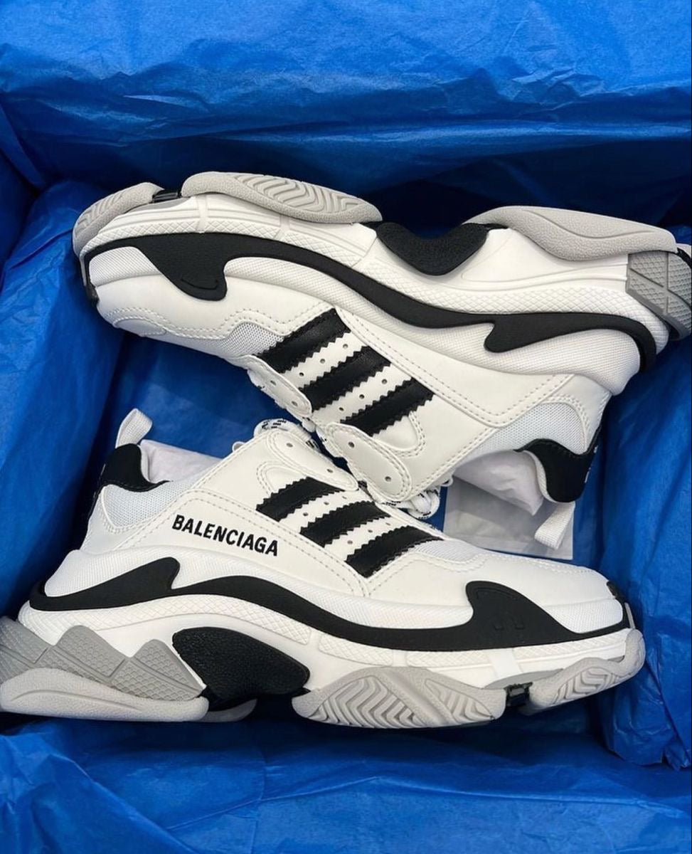 Balenciaga Triple S x Adidas White Black