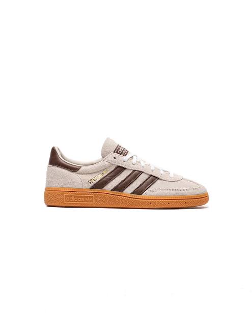Adidas Handball Spezial Sneakers in An Off White and Dark Brown Suede