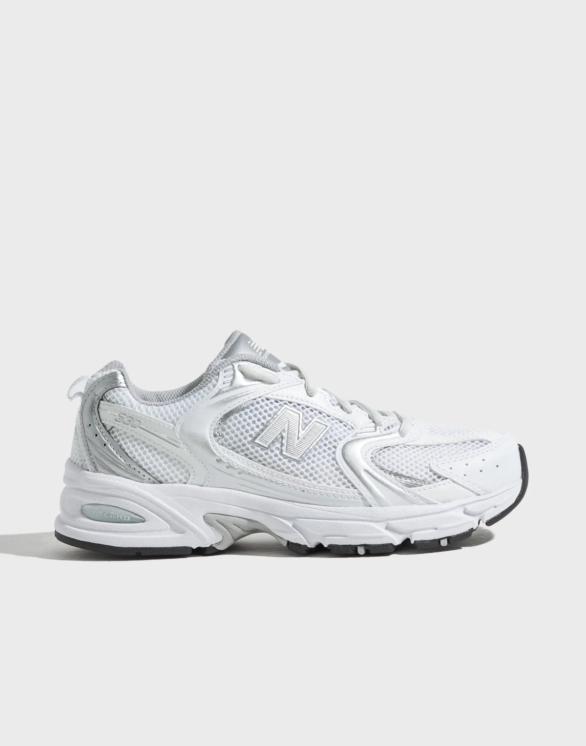New Balance White Silver