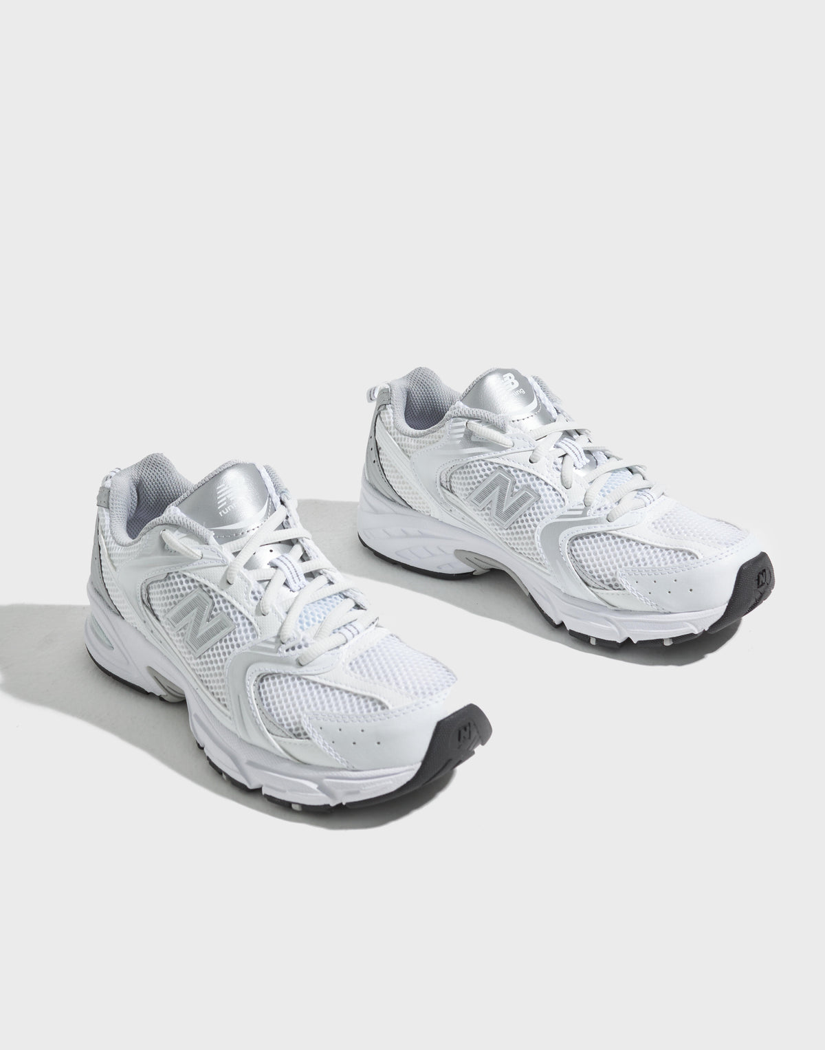 New Balance White Silver