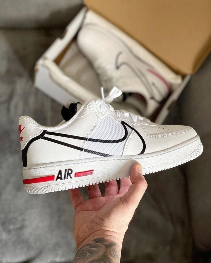 Nike Air Force 1 React White Red