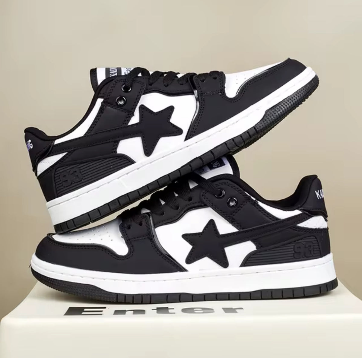 BAPE Sneakers Black White