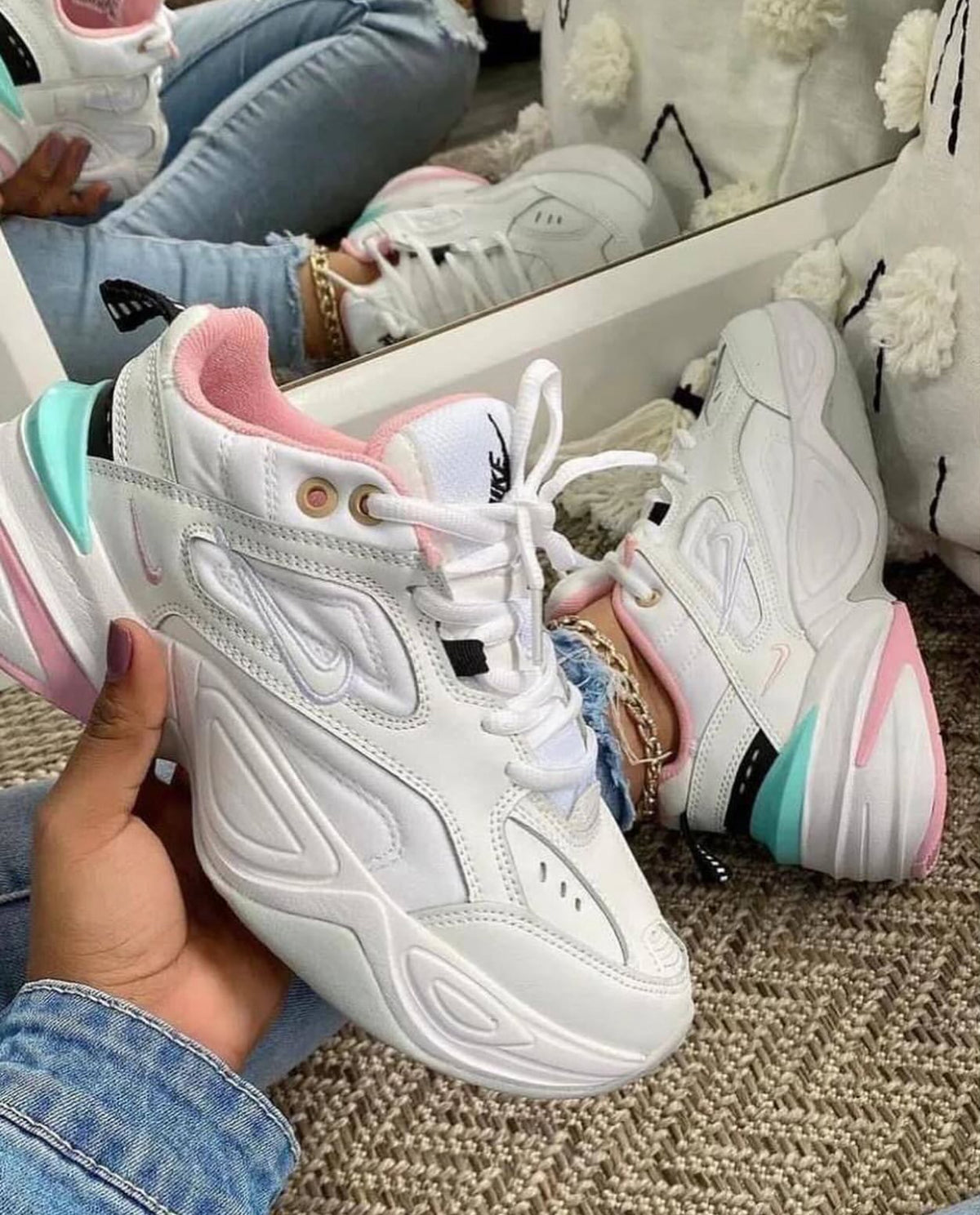 Nike Tekno M2K White and Pink