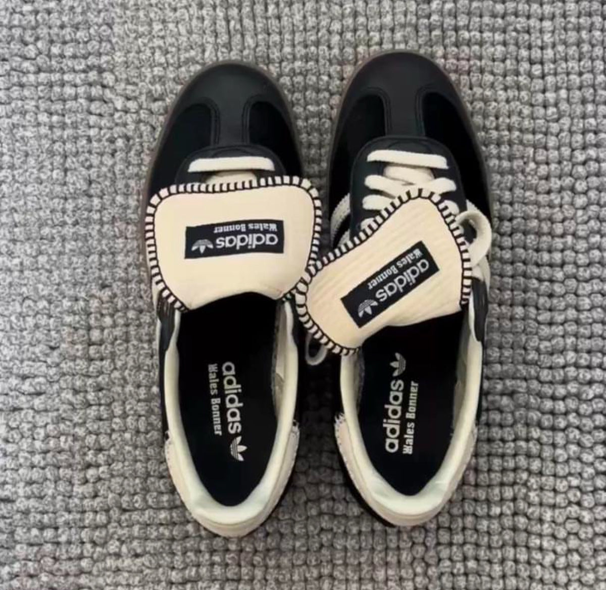 Adidas Wales Bonner x Samba Pony Black Cream