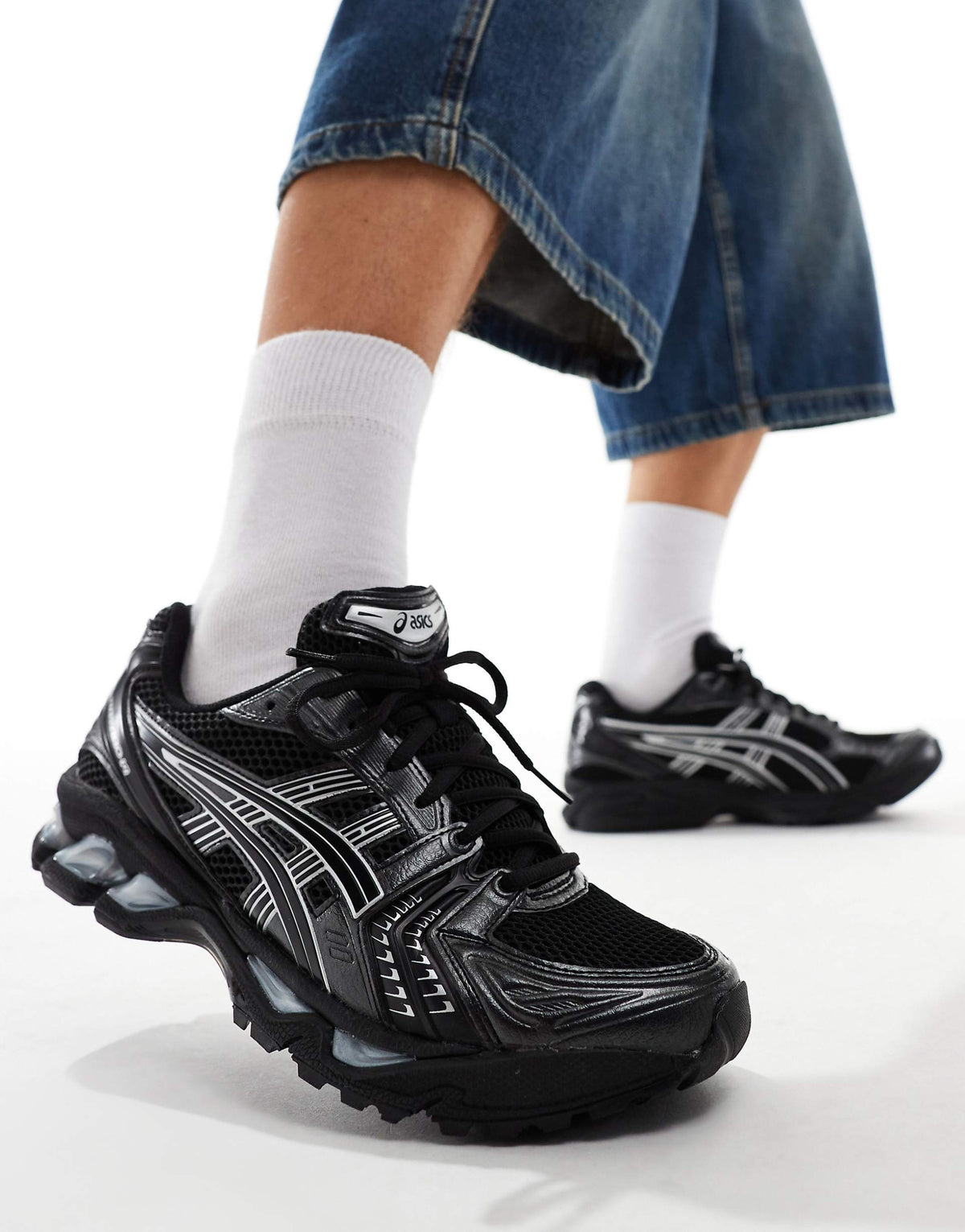 ASICS GEL Kayano 14 Trainers in Black and Silver