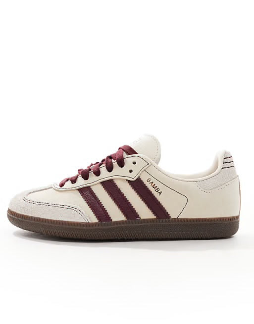 Adidas Samba OG Wonder White Maroon