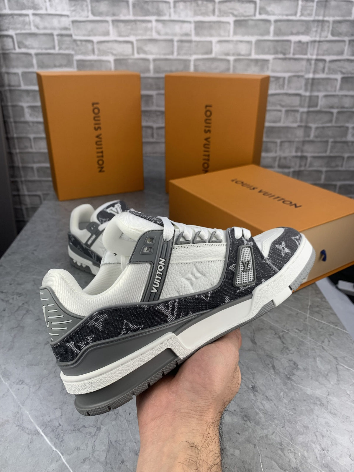 Louis Vuitton Sneaker Grey White