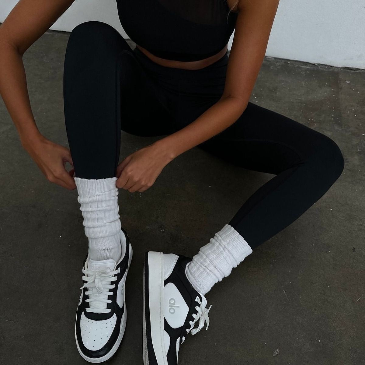 Alo Yoga Shoes White Black
