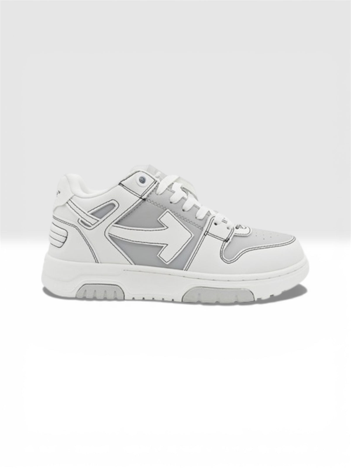 Off-White Out of Office White and Grey Calf Leather