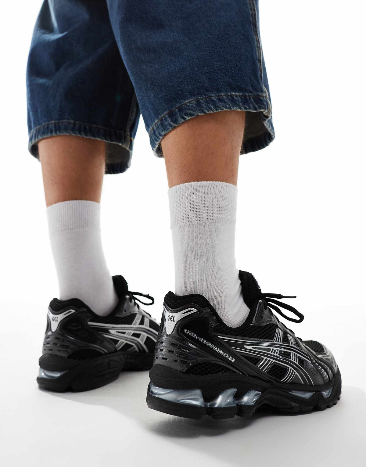 ASICS GEL Kayano 14 Trainers in Black and Silver