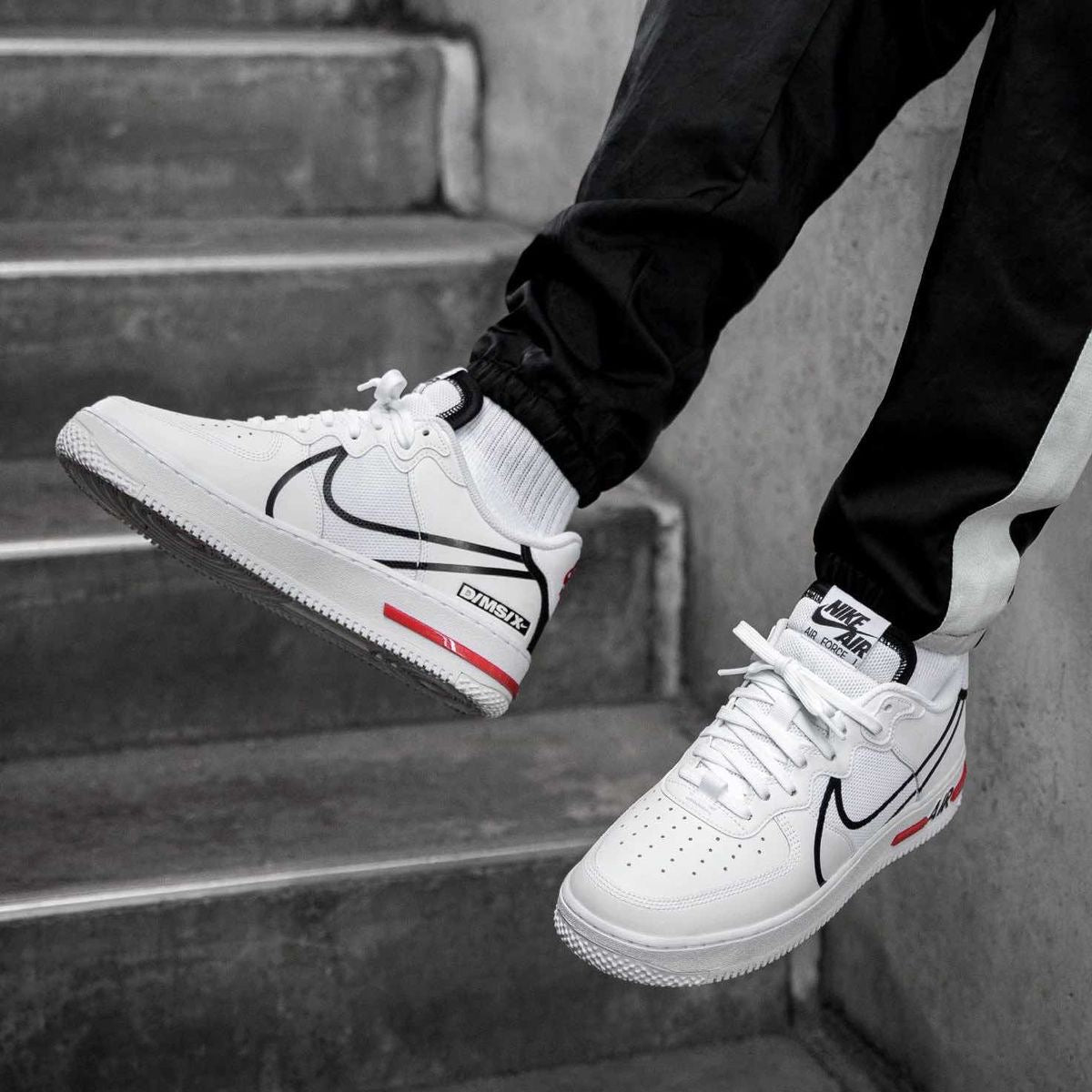 Nike Air Force 1 React White Red