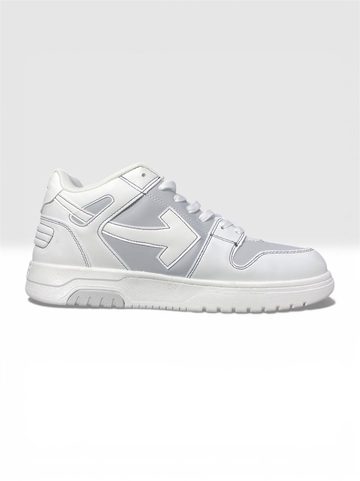 Off-White Out of Office White and Grey Calf Leather