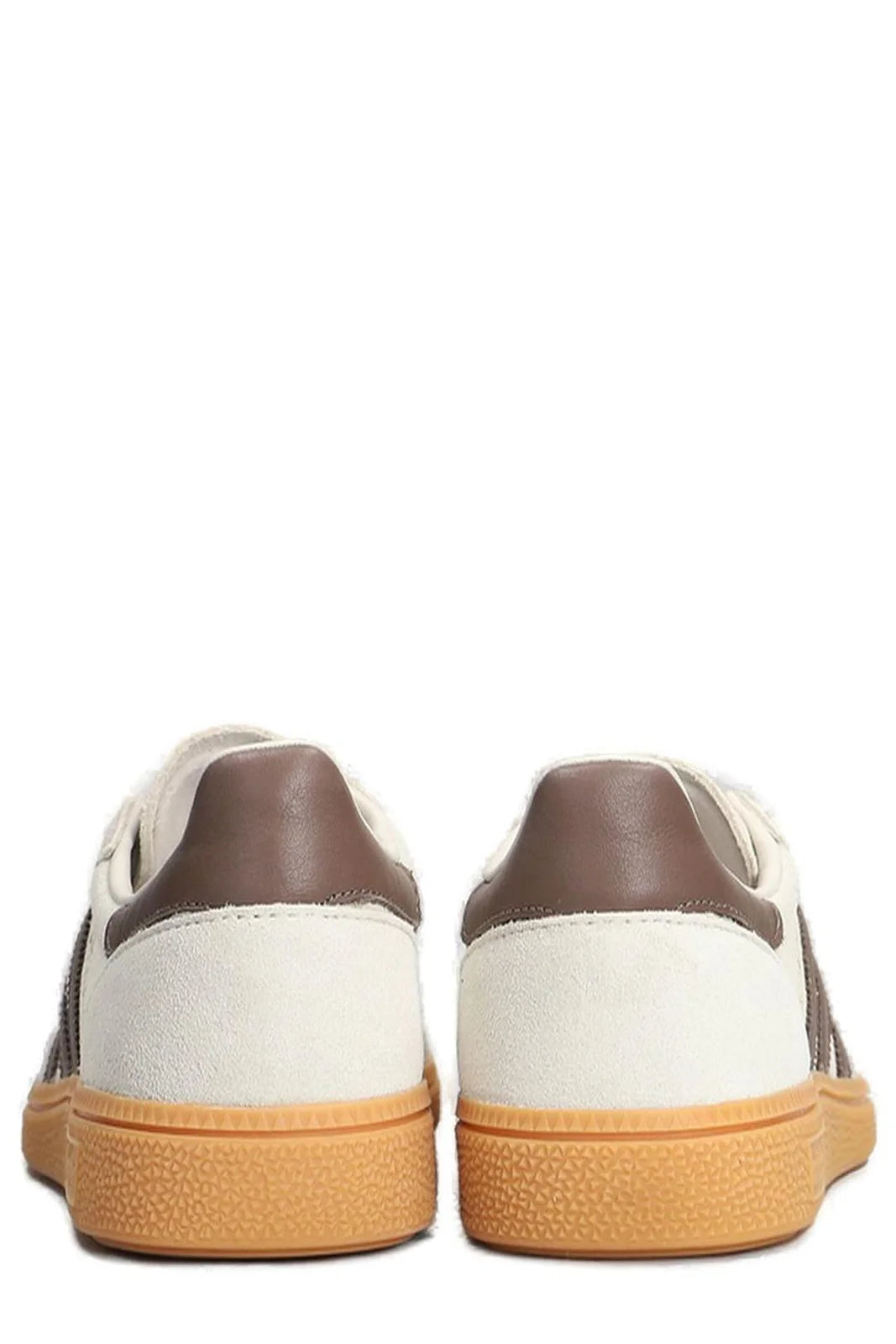 Adidas Handball Spezial Sneakers in An Off White and Dark Brown Suede
