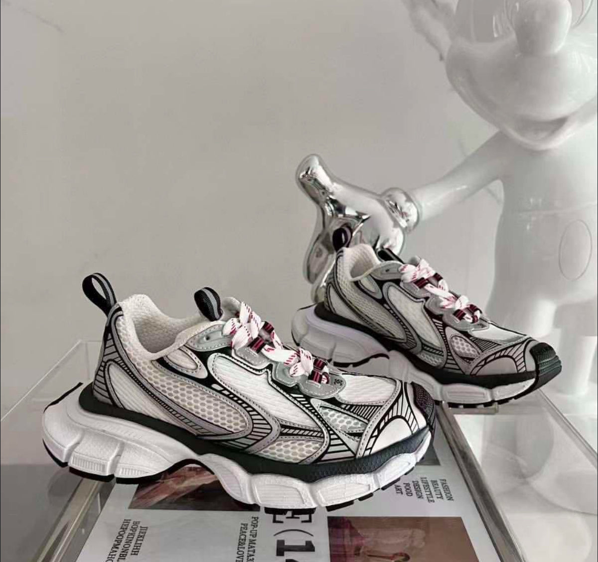 Balenciaga 3XL White Silver Red