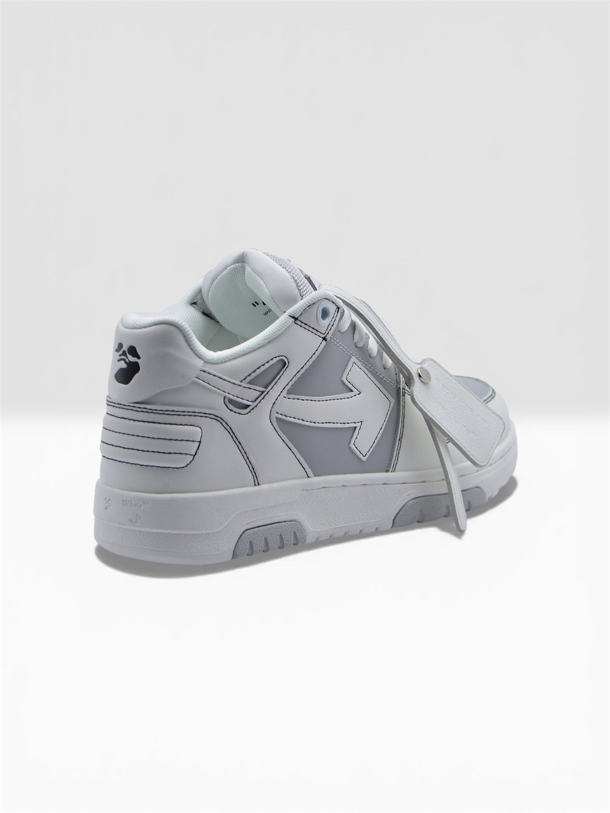 Off-White Out of Office White and Grey Calf Leather